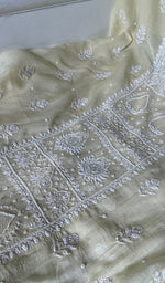 Load image into Gallery viewer, Women's Lakhnavi Handcrafted Mul Chanderi UnStitched Kurta And Dupatta Set - HONC0374453
