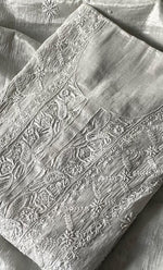 Load image into Gallery viewer, Women's Lakhnavi Handcrafted Tissue Chanderi Semi-Stitched Kurta And Dupatta Set - HONC0323646