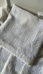 Load image into Gallery viewer, Women's Lakhnavi Handcrafted Mul Chanderi Unstitched Kurta And Dupatta Set - HONC0284785