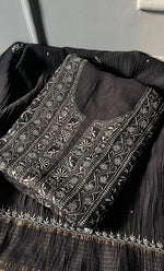 Load image into Gallery viewer, Women's Lakhnavi Handcrafted Mul Chanderi Kurta And Dupatta Set- HONC0280884
