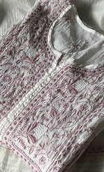 Load image into Gallery viewer, Women's Lakhnavi Handcrafted Mul Chanderi Semi - Stitched Kurta And Dupatta Set - HONC0274489