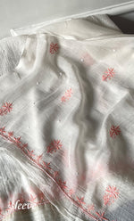 Load image into Gallery viewer, Women's Lakhnavi Handcrafted Unstitched Mul Chanderi Kurta And Dupatta Set - HONC0327490