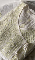 Load image into Gallery viewer, Women's Lakhnavi Handcrafted Mul Chanderi Semi - stitched Angrakha And Dupatta Set - HONC0294983