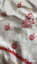 Load image into Gallery viewer, Shirin Women's Lakhnavi Handcrafted Mul Chanderi Unstitched Kurta And Dupatta Set - HONC0249187