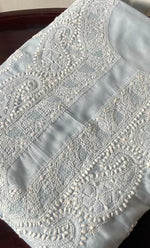 将图像加载到图库查看器中, Women's Lakhnavi Handcrafted Cotton Chikankari Unstitched Kurti Fabric - HONC0318477