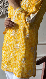 Load image into Gallery viewer, Women's Lakhnavi Handcrafted Cotton Chikankari Top - HONC0346973