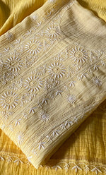 将图像加载到图库查看器中, Women's Lakhnavi Handcrafted Mul Chanderi Semi - Stitched Kurta And Dupatta Set - HONC0308714