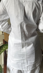 将图像加载到图库查看器中, Enayat Women's Lakhnavi Handcrafted Linen Cotton Oversized  Chikankari Oversized Top And Pant Set - HONC0293680