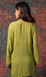 Load image into Gallery viewer, Women's Lucknowi Handcrafted Viscose Georgette Chikankari Top - HONC0327524