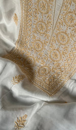 Load image into Gallery viewer, Ashima Women's Lucknowi Handcrafted Muslin Chikankari Unstitched Suit Material - HONC0243932