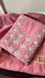 Load image into Gallery viewer, Women's Lakhnavi Handcrafted Mul Chanderi Kurta And Dupatta Set - HONC0288979