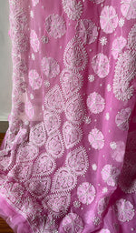 将图像加载到图库查看器中, Samaira Women's Lucknowi Handcrafted Faux-Georgette Chikankari Saree - HONC0223875