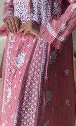 将图像加载到图库查看器中, Women's Lucknowi Handcrafted Muslin Chikankari Kurti - HONC0292604