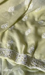 Load image into Gallery viewer, Women's Lakhnavi Handcrafted Unstitched Cotton Chikankari Suit Material - HONC0264454