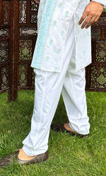Load image into Gallery viewer, Men's Lucknowi Handcrafted Cotton Chikankari Kurta - HONC0303105