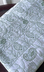 将图像加载到图库查看器中, Women's Lakhnavi Handcrafted Cotton Chikankari Unstitched Kurti Fabric - HONC0318054