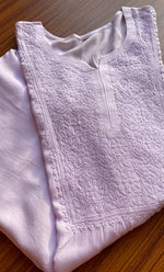 将图像加载到图库查看器中, Women's Lucknowi Handcrafted Modal Cotton Chikankari Kurti - HONC0264904