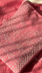 将图像加载到图库查看器中, Women's Lakhnavi Handcrafted Mul Chanderi Semi - Stitched Kurta And Dupatta Set - HONC0265366