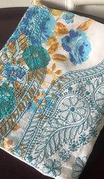 将图像加载到图库查看器中, Women's Lakhnavi Handcrafted Cotton Chikankari Unstitched Kurti Fabric - HONC0284322