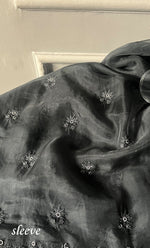 将图像加载到图库查看器中, Women's Lakhnavi Handcrafted Pure Organza Chikankari Unstitched Kurta And Dupatta Set- HONC0311247