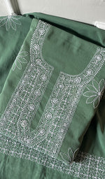 将图像加载到图库查看器中, Hera Women's Lakhnavi Handcrafted Cotton Chikankari Suit Material - HONC275057