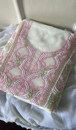 Load image into Gallery viewer, Sidra Women's Lakhnavi Handcrafted Cotton Chikankari Suit Material - HONC0284969