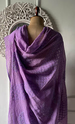 将图像加载到图库查看器中, Women's Lakhnavi Handcrafted Mul Chanderi Chikankari Saree - HONC0321336