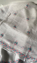 Load image into Gallery viewer, Fatima Women's Lakhnavi Handcrafted Mul Chanderi Unstitched Kurta And Dupatta Set - HONC0344580