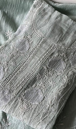 Load image into Gallery viewer, Laiba Women's Lakhnavi Handcrafted Mul Chanderi Semi - Stitched Anarkali And Dupatta Set - HONC0288583