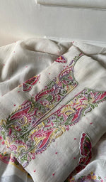 Load image into Gallery viewer, Titlee Women's Lakhnavi Handcrafted Mul Chanderi Unstitched Kurta And Dupatta Set - HONC0371215