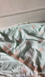 Load image into Gallery viewer, Women's Lakhnavi Handcrafted Cotton Unstitched Chikankari Suit Material - HONC0358173