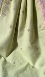 Load image into Gallery viewer, Falisha Women's Lakhnavi Handcrafted Cotton Chikankari Saree - HONC0255943