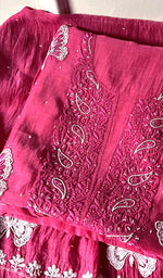 Load image into Gallery viewer, Titlee Women's Lakhnavi Handcrafted Mul Chanderi Unstitched Kurta And Dupatta Set - HONC0252771