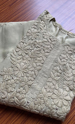 将图像加载到图库查看器中, Women's Lakhnavi Handcrafted Muslin Chikankari Kurti - HONC0175632