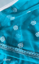 Load image into Gallery viewer, Women's Lucknowi Handcrafted Faux-Georgette Chikankari Suit Material - HONC0311927