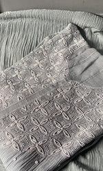 Load image into Gallery viewer, Women's Lakhnavi Handcrafted Mul Chanderi Semi - stitched Kurta And Dupatta Set- HONC0310227