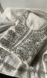 Load image into Gallery viewer, Women's Lakhnavi Handcrafted Mul Chanderi UnStitched Kurta And Dupatta Set - HONC0314858