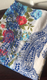 将图像加载到图库查看器中, Women's Lakhnavi Handcrafted Cotton Chikankari Unstitched Kurti Fabric - HONC0284307