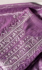 Load image into Gallery viewer, Women's Lakhnavi Handcrafted Tissue Chanderi Semi-Stitched Kurta And Dupatta Set - HONC0323633