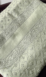 Load image into Gallery viewer, Lucknowi Handcrafted Chanderi Silk Chikankari Unstitched Men's Kurta Fabric - HONC0306343