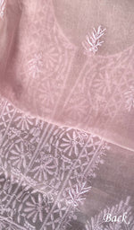 Load image into Gallery viewer, Kiara Women's Lakhnavi Handcrafted Pure Organza Chikankari Unstitched Kurta And Dupatta Set - HONC0225972