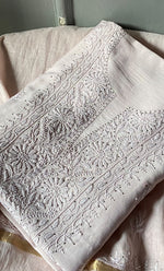 将图像加载到图库查看器中, Women's Lakhnavi Handcrafted Chanderi Silk Unstitched Kurta And Dupatta Set - HONC0267153
