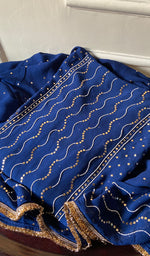 将图像加载到图库查看器中, Women's Lakhnavi Handcrafted Viscose Georgette Chikankari Full Suit Material - HONC0233301