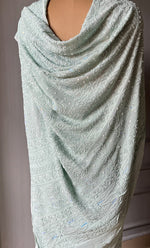 将图像加载到图库查看器中, Women's Lakhnavi Handcrafted Viscose Georgette Chikankari Saree - HONC0290054