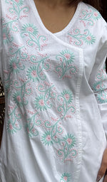 将图像加载到图库查看器中, Women's Lucknowi Handcrafted Cotton Chikankari Kurti - HONC0274387