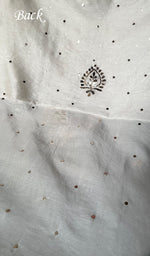 Load image into Gallery viewer, Women's Lucknowi Handcrafted Chanderi Silk Unstitched Chikankari Kurta and Dupatta Set- HONC0304296