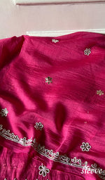 将图像加载到图库查看器中, Nyla Women's Lakhnavi Handcrafted Mul Chanderi Unstitched Chikankari Full Suit Material - HONC0352599