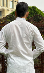 Load image into Gallery viewer, Men's Lucknowi Handcrafted Cotton Chikankari Kurta - HONC0295444