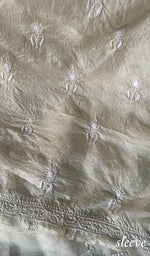 将图像加载到图库查看器中, Women's Lakhnavi Handcrafted Tussar Silk Chikankari Kurta And Dupatta Set - HONC0262816