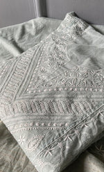 将图像加载到图库查看器中, Women's Lakhnavi Handcrafted Mul Chanderi Semi - Stitched Kurta And Dupatta Set - HONC0304457